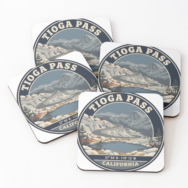 Item preview, Tioga Pass California Vintage Road Trip Badge designed and sold by mnkyride.