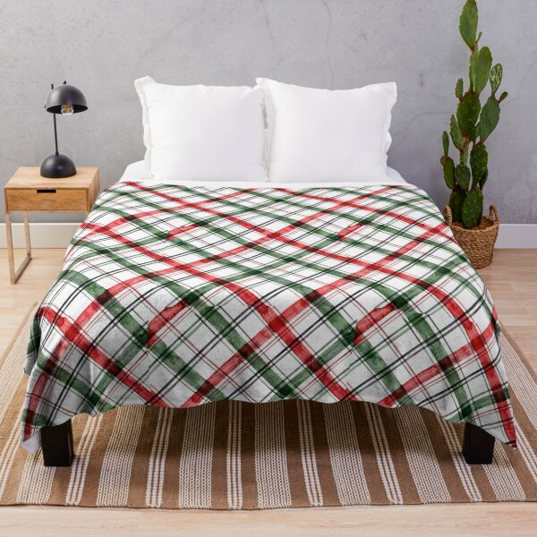 Artikelvorschau, Red Green Rag Christmas Paper Seamless Watercolor Pattern entworfen und verkauft von FuzionRaptor.