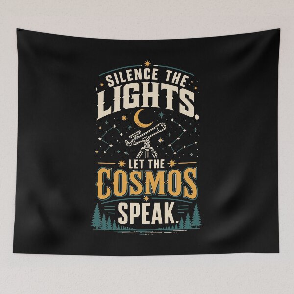 Item preview, Silence The Lights Stargazing Astronomy Typography designed and sold by Fun2Fentastic.