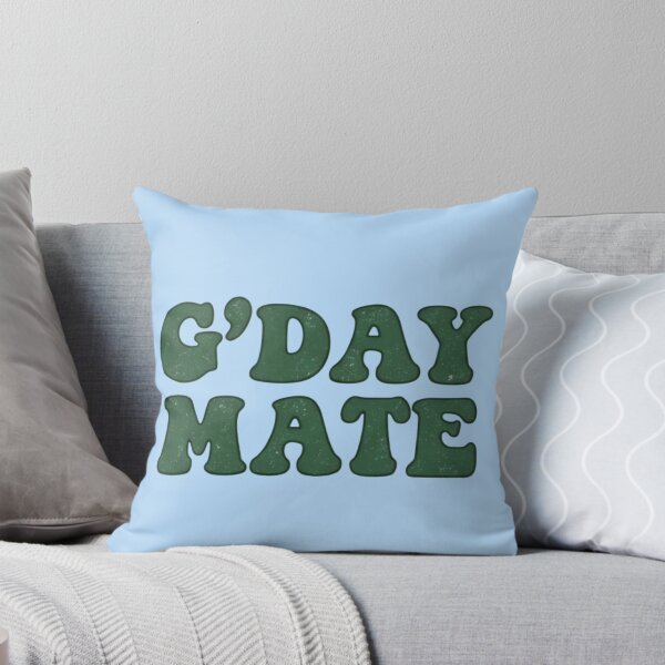 Item preview, G'Day Mate Retro Groovy Australian Slang Vintage Green Typography Design designed and sold by Bhaskar Digital Art.