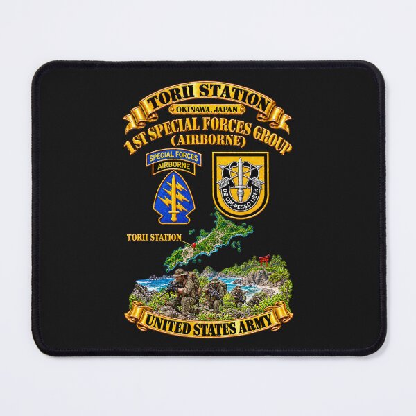 Item preview, Tori Station, Okibawa, Japan, 1st Bn, 1st Special Forces Group w Flash - SSI - with Oki Tng Scene  - 3D - Transparent designed and sold by Military Insignia Products.