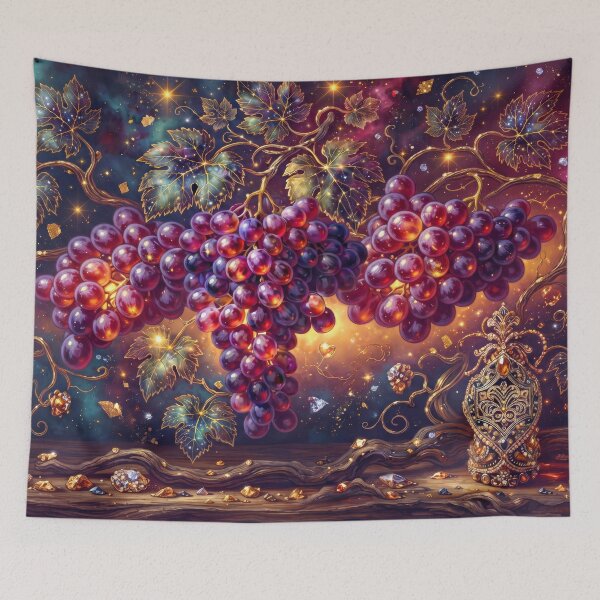 Item preview, Celestial Vintage: Glowing Cosmic Grapevine Art designed and sold by MargaretWiktor.