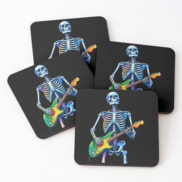 Item preview, Skeleton Guitarist Playing Electric Guitar Halloween Design designed and sold by Resdoploder.