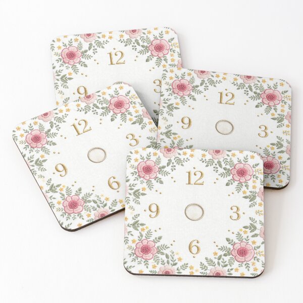 Item preview, Pastel Floral Embroidery with Gold Numbers, Cottagecore designed and sold by vr4u.