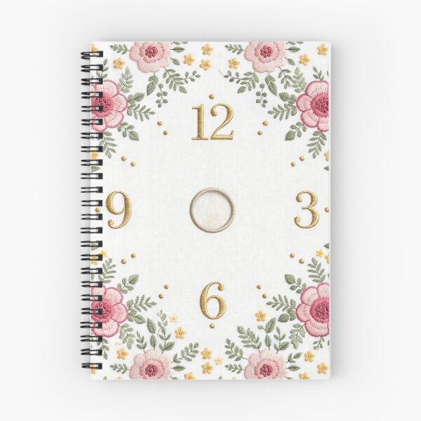 Item preview, Pastel Floral Embroidery with Gold Numbers, Cottagecore designed and sold by vr4u.
