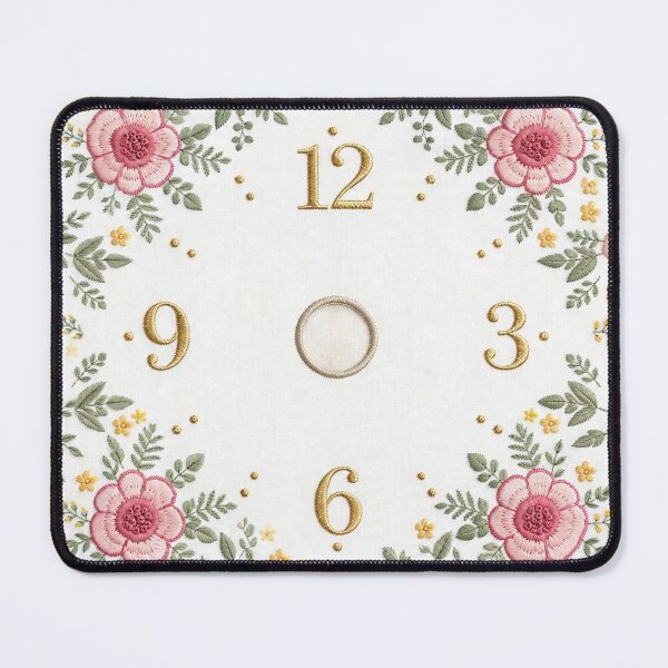 Item preview, Pastel Floral Embroidery with Gold Numbers, Cottagecore designed and sold by vr4u.