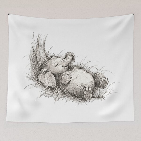 Item preview, Sleepy Baby Elephant designed and sold by Quelon.