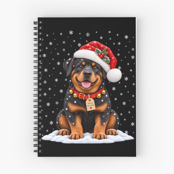 Item preview, Rottweiler Christmas with a Santa Hat and Gold Charm designed and sold by jamesdurhaman.