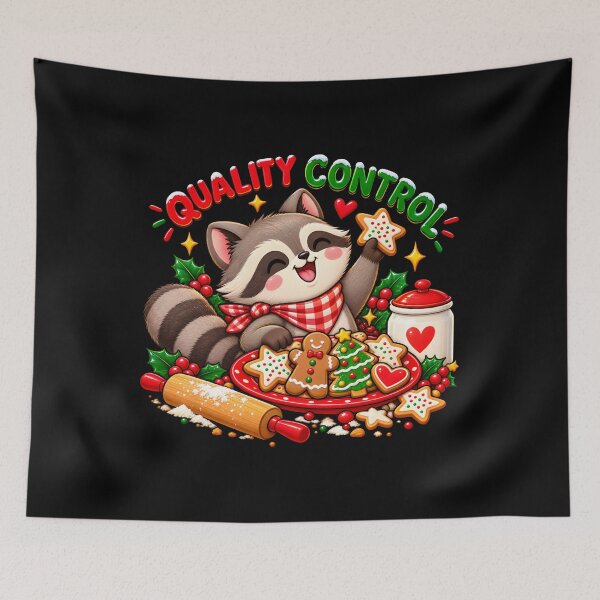 Item preview, Cute Christmas Raccoon Cookie Baking Holiday Animal designed and sold by brookegentryen.