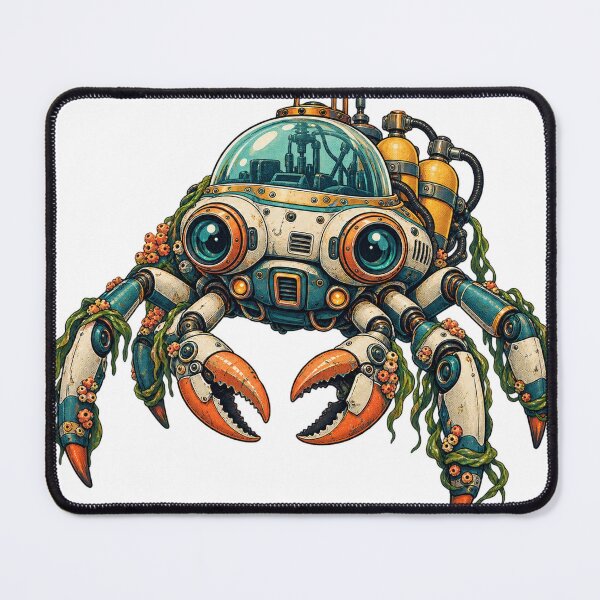 Item preview, Steampunk Crab Submarine Marine Mech Ocean Sci-Fi Maritime designed and sold by LongIslandDesgn.