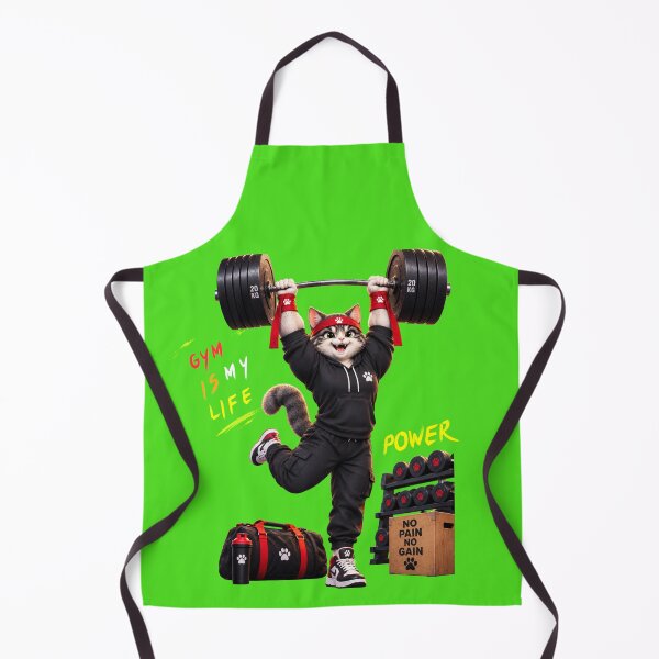 Item preview, Gym Is My Life Power Cat Lifting Weights Funny Fitness Shirt designed and sold by Ibrahimsaeed27.