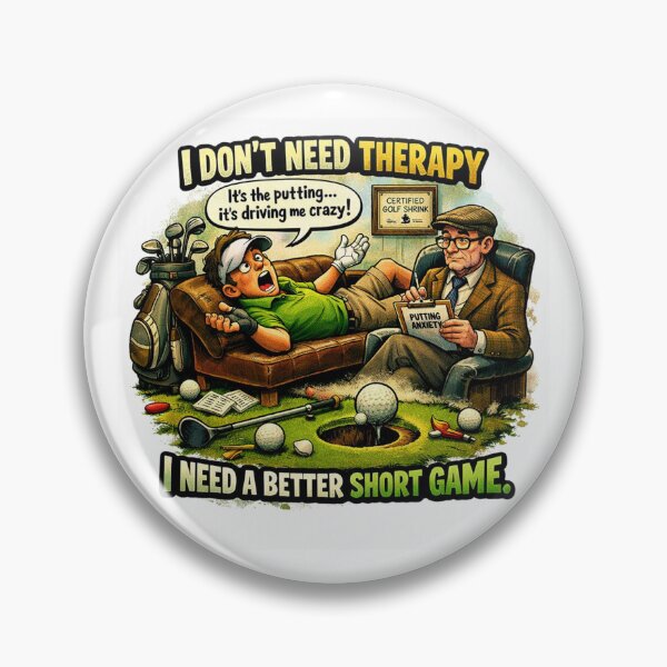 Aperçu de l'œuvre Parodie de Golf Therapy Short Game Design créée et vendue par RMBPrintStudio.