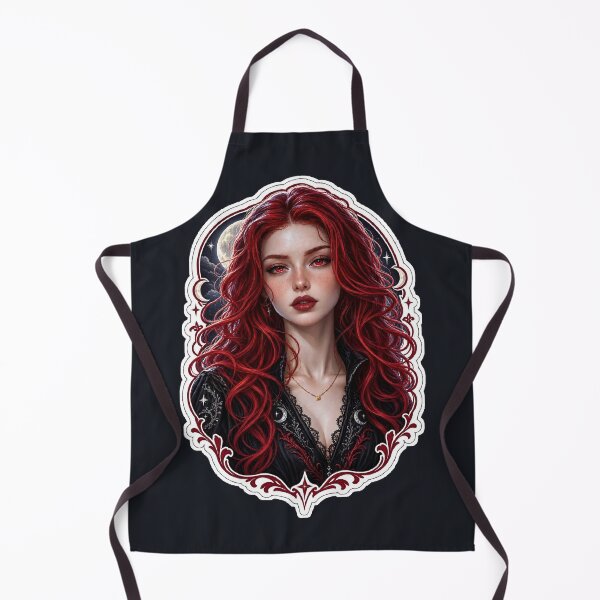 Item preview, Crimson Moon Witch – Gothic Red-Haired Beauty designed and sold by Alcyone-Blue.