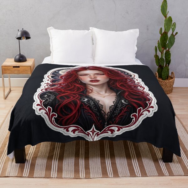 Item preview, Crimson Moon Witch – Gothic Red-Haired Beauty designed and sold by Alcyone-Blue.