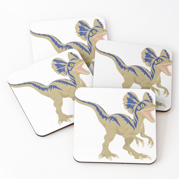 Item preview, Dilophosaurus Dinosaur Dino Blue Striped Prehistoric designed and sold by LongIslandDesgn.