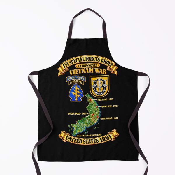 Item preview, 1st Special Forces Group w Flash - SSI - Vietnam Map w Selected Team Locations - 3D - Transparent designed and sold by Military Insignia Products.