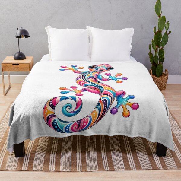 Item preview, Colorful Gecko Lizard Rainbow Psychedelic Reptile Art designed and sold by juancastroaa.