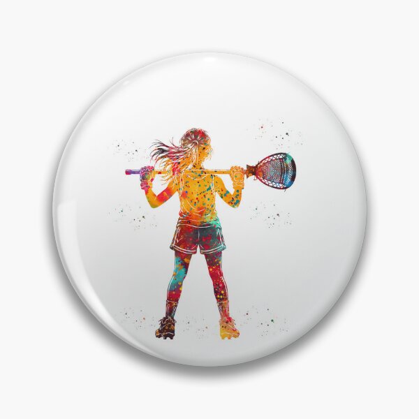 Item preview, Little Girl Lacrosse Goalie Watercolor Art designed and sold by Liededrom..