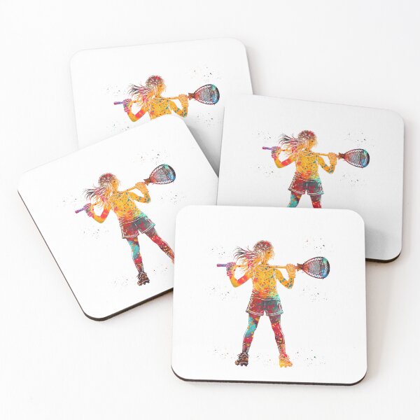 Item preview, Little Girl Lacrosse Goalie Watercolor Art designed and sold by Liededrom..