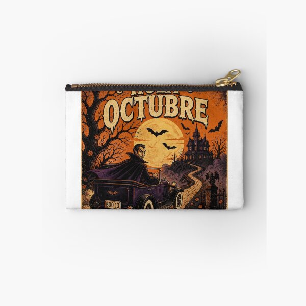 Item preview, Hola Octubre Vampire Haunted Car Retro Halloween designed and sold by Shadryx.