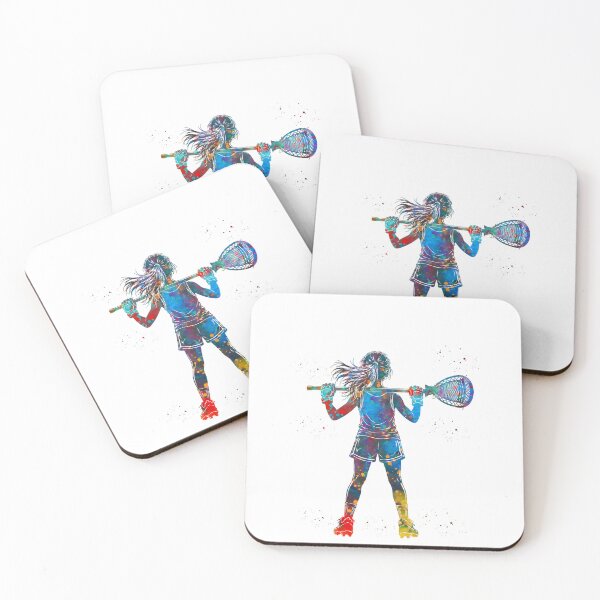 Item preview, Little Girl Lacrosse Goalie Watercolor Art designed and sold by Liededrom..