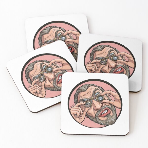 Item preview, ​Vintage Comic Man Looking Through Binoculars Retro Art designed and sold by CODE78.