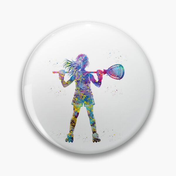 Item preview, Little Girl Lacrosse Goalie Watercolor Art designed and sold by Liededrom..