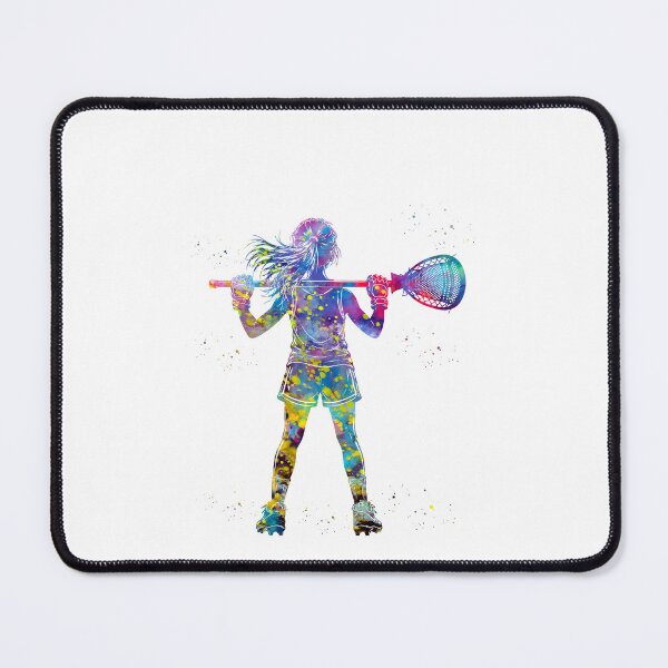 Item preview, Little Girl Lacrosse Goalie Watercolor Art designed and sold by Liededrom..