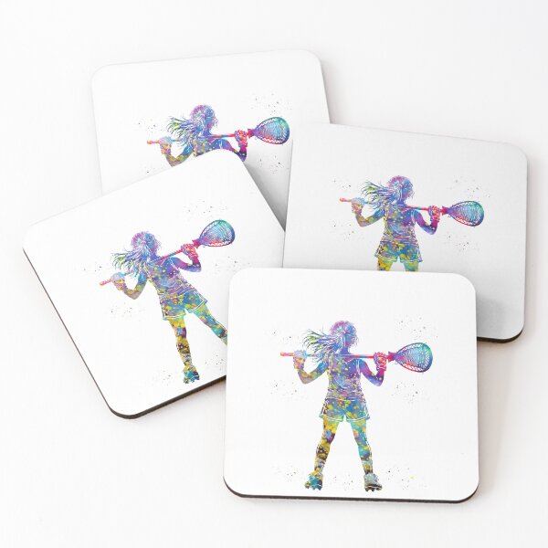 Item preview, Little Girl Lacrosse Goalie Watercolor Art designed and sold by Liededrom..