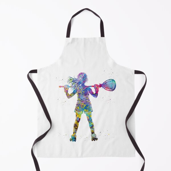 Item preview, Little Girl Lacrosse Goalie Watercolor Art designed and sold by Liededrom..