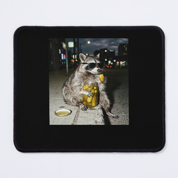 Item preview, Raccoon Eating Pickle funny Meme designed and sold by ellapaintcoast.