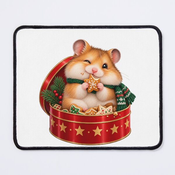 Item preview, Christmas Hamster in Cookie Tin Cute Holiday Pet designed and sold by StyleLap.