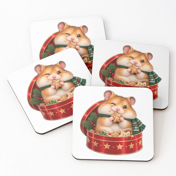 Item preview, Christmas Hamster in Cookie Tin Cute Holiday Pet designed and sold by StyleLap.