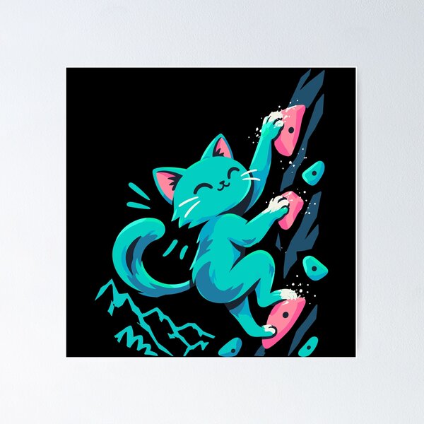 Item preview, Cute cat bouldering – climbing design designed and sold by Pineapple-Tree.