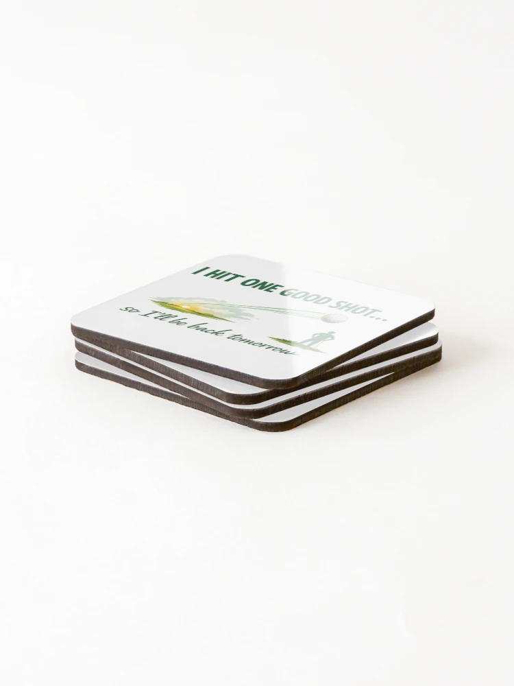 Thumbnail 4 of 5, Coasters (Set of 4), One Good Shot Golf Design designed and sold by RMBPrintStudio.