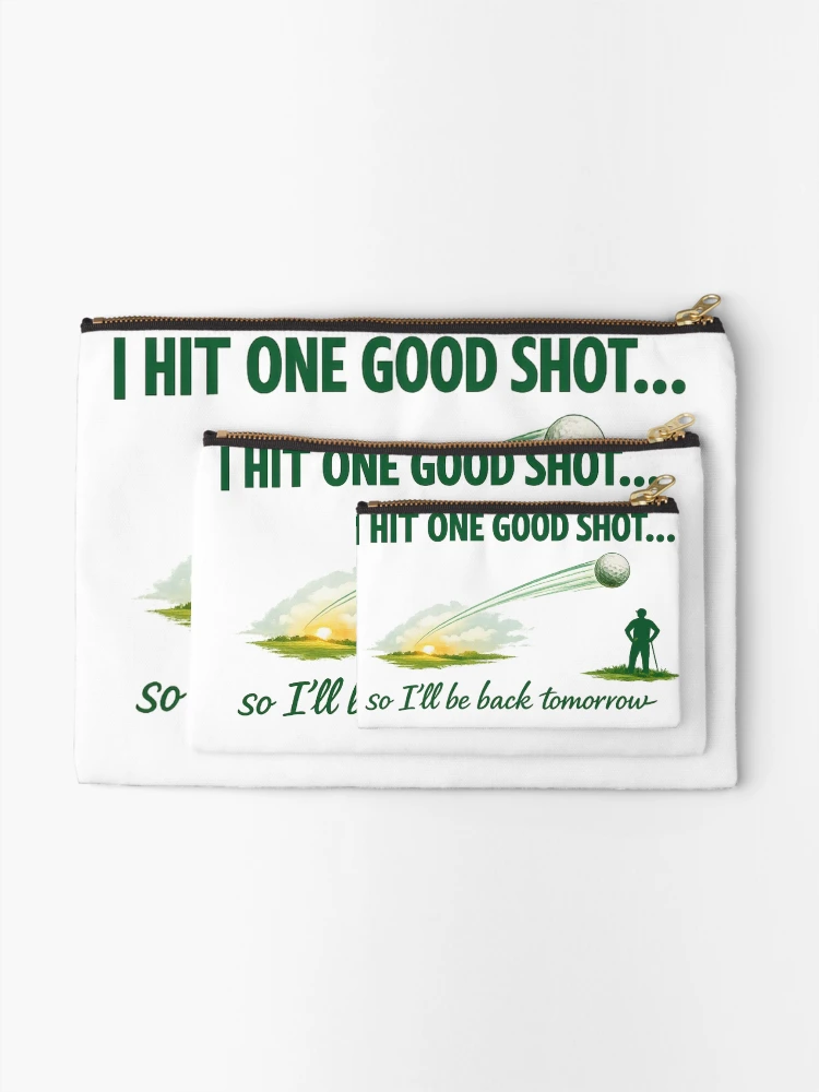 Thumbnail 2 of 4, Zipper Pouch, One Good Shot Golf Design designed and sold by RMBPrintStudio.