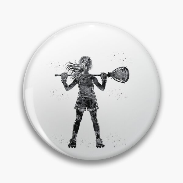 Item preview, Little Girl Lacrosse Goalie Watercolor Art designed and sold by Liededrom..