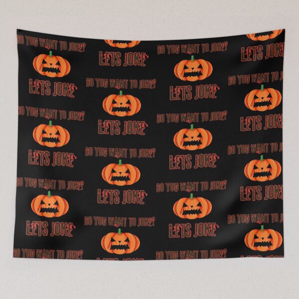 Item preview, DO YOU WANT TO JOKE? LETS JOKE Halloween design tee | Scary horror pumpkin with blood oversized T-shirt designed and sold by Giobb-Artwork.