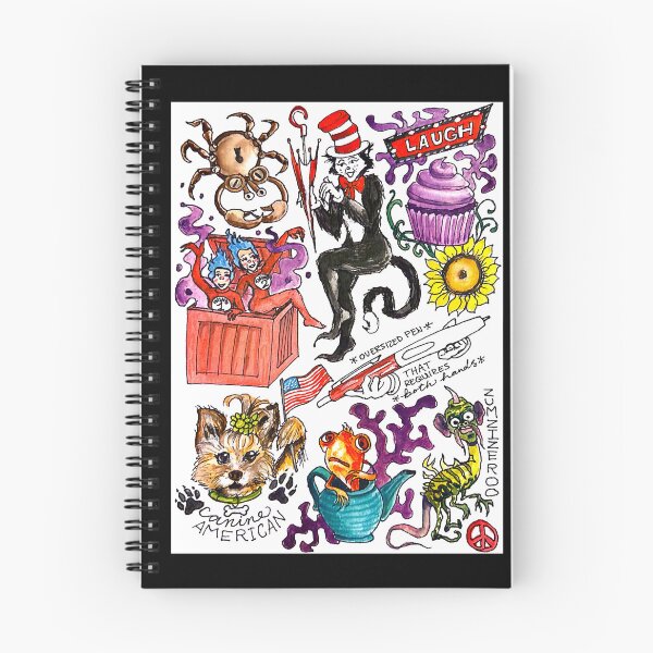 Item preview, Cat in the Hat movie flash sheet 2 tattoo style watercolor designed and sold by SpookyTatBabe.