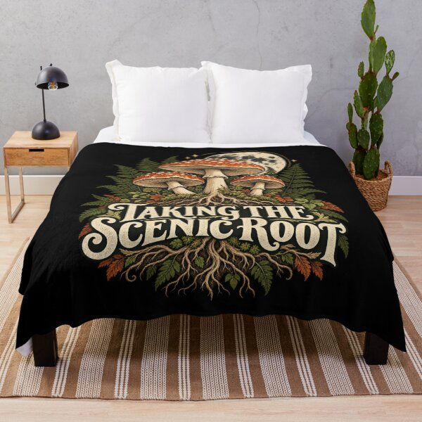 Item preview, Taking The Scenic Root Cottagecore Mushrooms designed and sold by Good Mood Foundry.