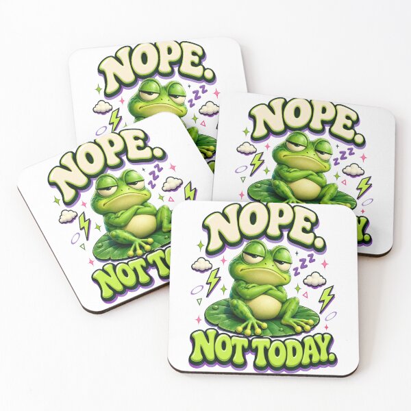 Item preview, Nope Not Today – Funny Grumpy Frog Design designed and sold by mo-carnival.