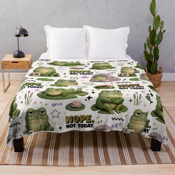 Item preview, Nope Not Today – Funny Grumpy Frog Design designed and sold by mo-carnival.