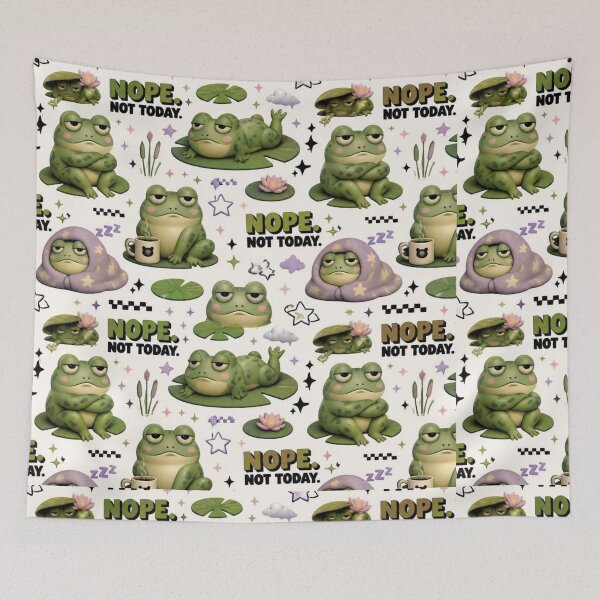 Item preview, Nope Not Today – Funny Grumpy Frog Design designed and sold by mo-carnival.