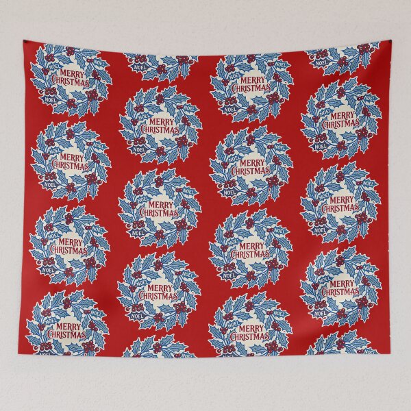 Item preview,  Merry Christmas Vintage blue red designed and sold by BessoChicca.