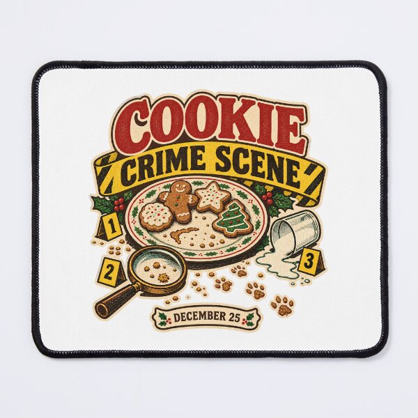 Item preview, Funny Retro Christmas Gingerbread Cookie Crime Scene Gift designed and sold by Artycom.