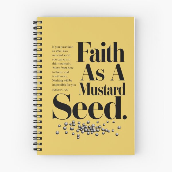 Item preview, Faith As A Mustard Seed Matthew 1720 Christian Bible Verse Bold Serif Typography Minimalist designed and sold by EatPrayLive.