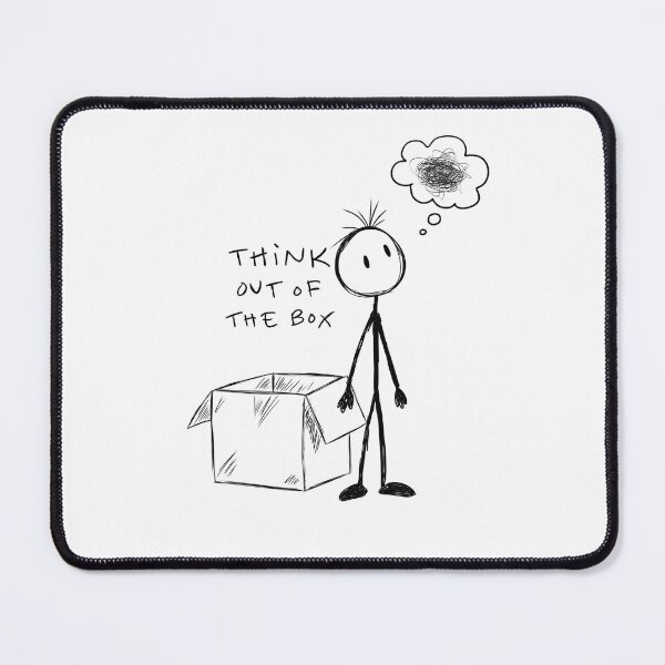 Item preview, Think Outside the Box – Funny Motivation & Creative Thinking Gift designed and sold by MaggesticDesigns.