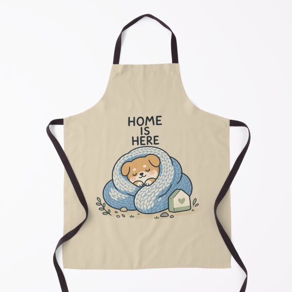 Artikelvorschau, Home Is Here | Cute Cozy Puppy Illustration entworfen und verkauft von MrDev.