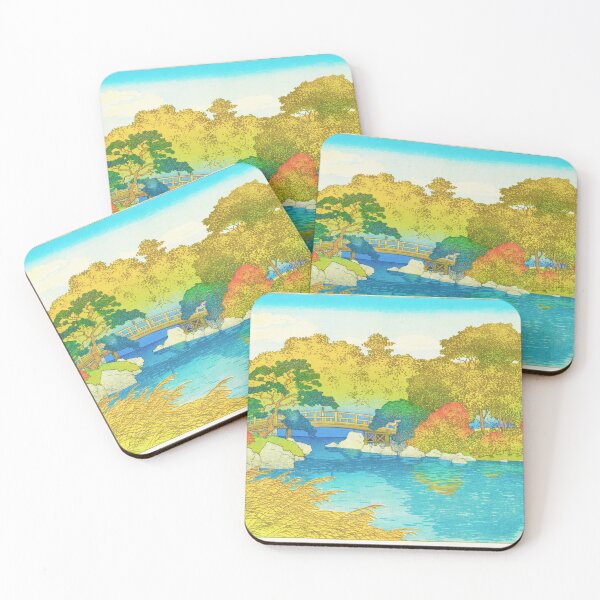 Item preview,  Japanese garden in autumn by Kawase Hasui  designed and sold by VenusArt7.