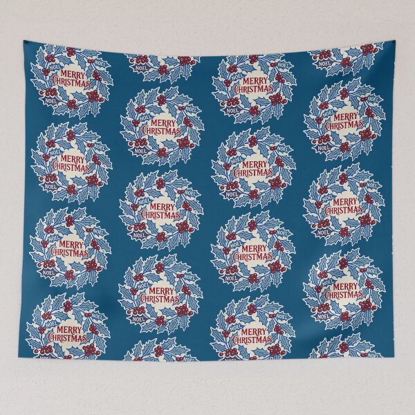 Item preview, Merry Christmas Vintage blue blue designed and sold by BessoChicca.